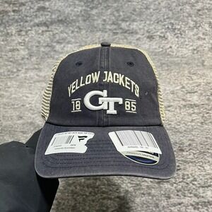 NEW Georgia Tech Yellow Jackets Trucker Hat Snapback Mesh Adjustable Cap